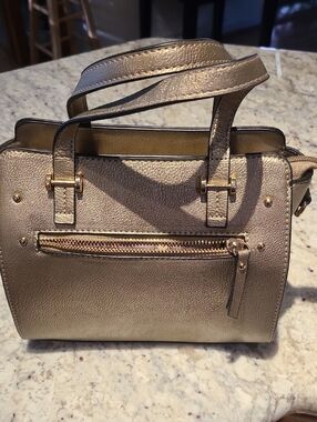 Metallic Gold Women’s Top-Handle/Crossbody Satchel - Tignanello